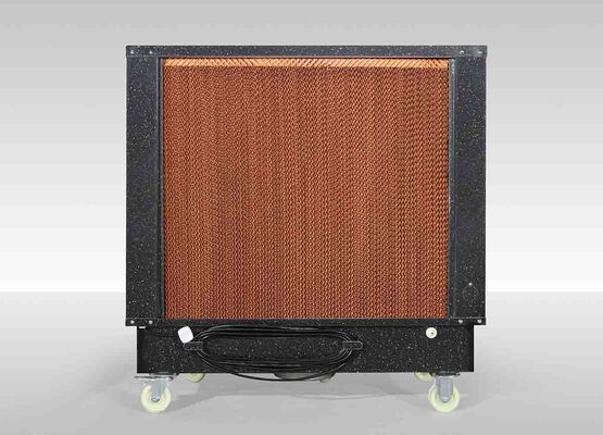 0.37kw Mobile Evaporative Cooler 120L Black Stainless Steel Air Cooler For Workshop