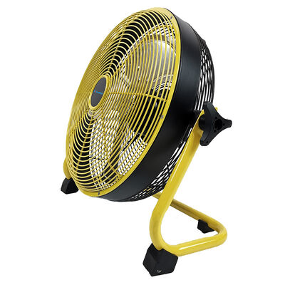 KCoolVent K12DF Industrial Floor Fans DC Recharge Portable 12inch Yellow / Black