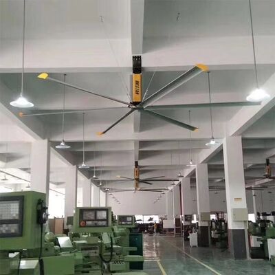 KCoolVent HVLS Industrial big ceiling fan for large space, 1.5kW Gearbox Motor, Aluminum alloy fan blades